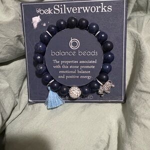 Blue Balance Beads Bracelet